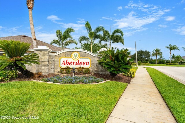 4341 Aberdeen Cir, Rockledge, FL 32955 - community / neighborhood sign featuring a yard