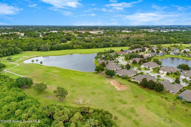 4341 Aberdeen Cir, Rockledge, FL 32955 - aerial view of property's location featuring a tree filled landscape, a nearby body of water, and nearby suburban area