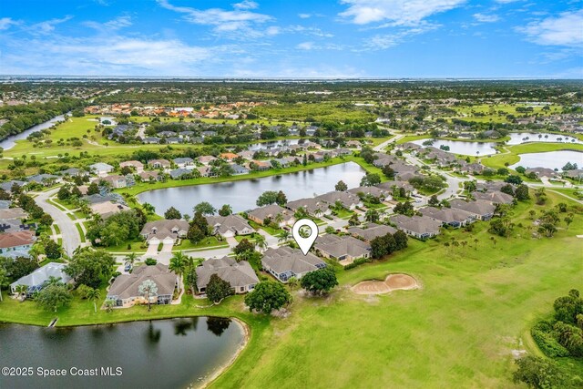 4341 Aberdeen Cir, Rockledge, FL 32955 - aerial view of property and surrounding area with nearby suburban area and a large body of water
