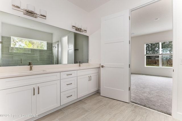 1795 Fallon Blvd NE Unit 06, Palm Bay, FL 32907 - bathroom with double vanity and a shower stall