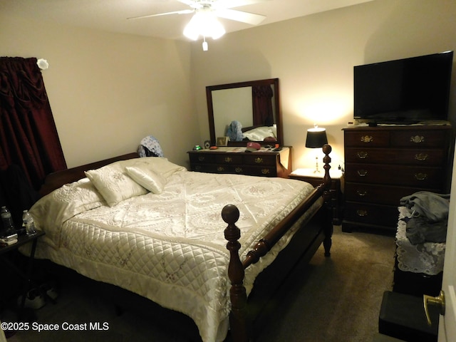 1076 Pine Creek Cir NE, Palm Bay, FL 32905 - bedroom with carpet and a ceiling fan