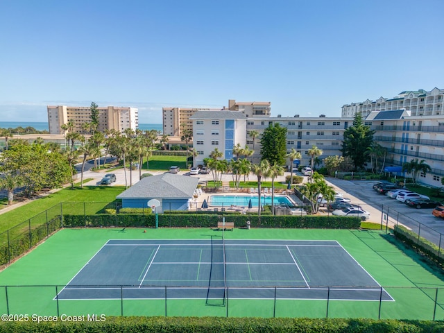 1700 N Atlantic Ave Unit 133, Cocoa Beach, FL 32931 - view of tennis court with a city view