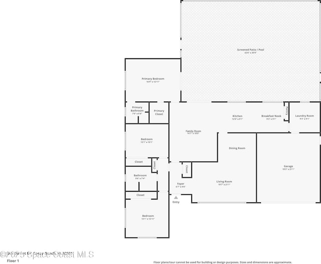 345 Dorset Dr, Cocoa Beach, FL 32931 - floor plan / room layout