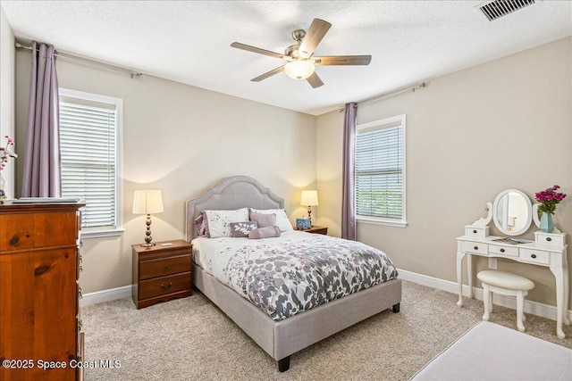 2228 Zuma Ln, Melbourne, FL 32940 - bedroom with light carpet and a ceiling fan