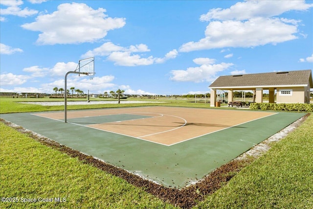 2228 Zuma Ln, Melbourne, FL 32940 - view of sport court featuring a gazebo, community basketball court, and a yard