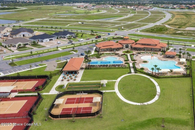 2228 Zuma Ln, Melbourne, FL 32940 - aerial view of a pool area and a large body of water