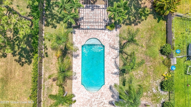 2050 SE Ellington Ter, Port St Lucie, FL 34952 - bird's eye view of a pool area
