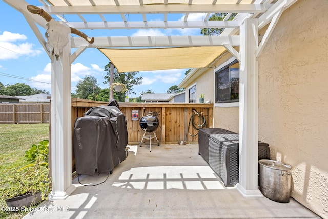 946 Stage St SE, Palm Bay, FL 32909 - view of patio featuring a pergola and a grill