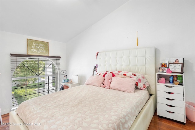 253 NE 212th Ter, Miami, FL 33177 - bedroom with wood finished floors and lofted ceiling