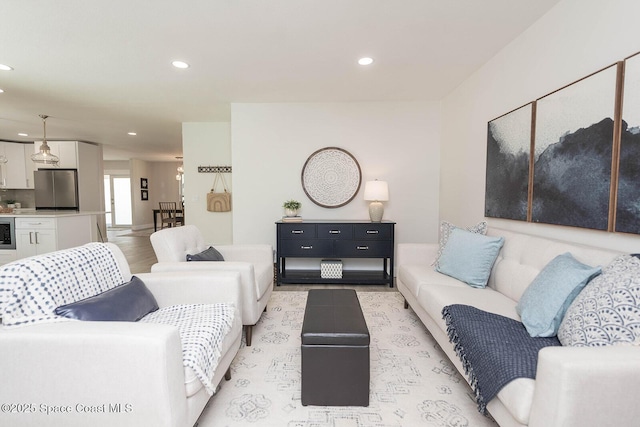 3201 Nottingham Ln, Cocoa, FL 32926 - living area with recessed lighting and light wood-type flooring