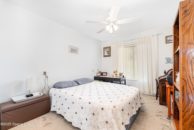 1410 Huntington Ln Unit 1204, Rockledge, FL 32955 - bedroom with light carpet and ceiling fan