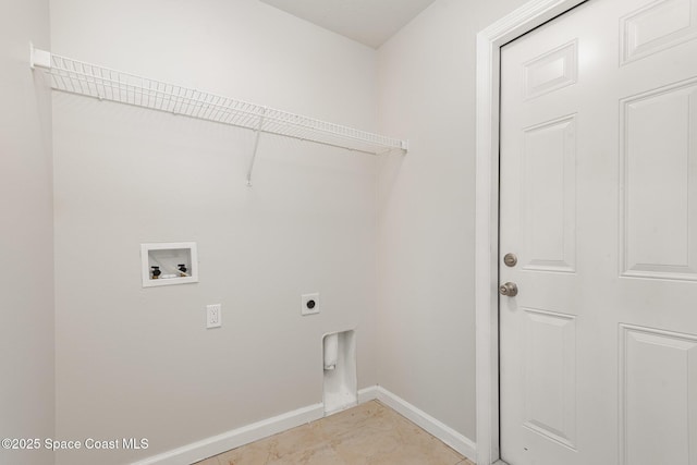1094 Locust Ave NW, Palm Bay, FL 32907 - washroom with electric dryer hookup, hookup for a washing machine, and baseboards