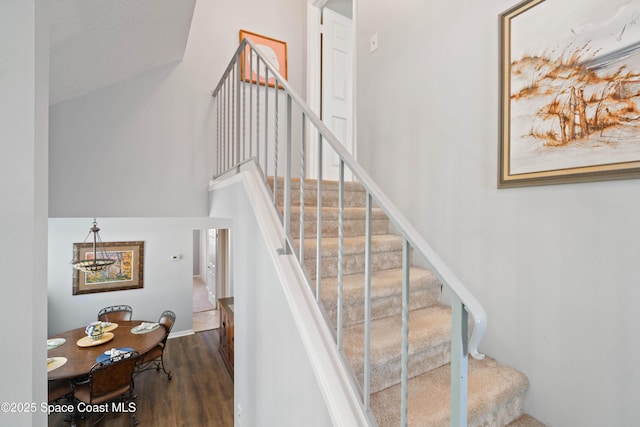 1250 York Cir, Melbourne, FL 32904 - staircase featuring wood finished floors and baseboards