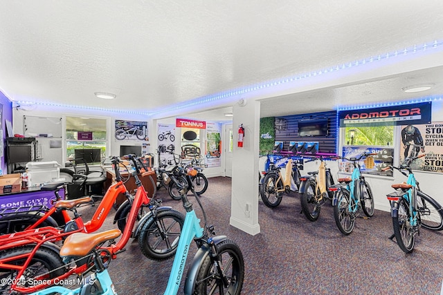 996 S Wickham Rd, West Melbourne, FL 32904 - gym with a textured ceiling