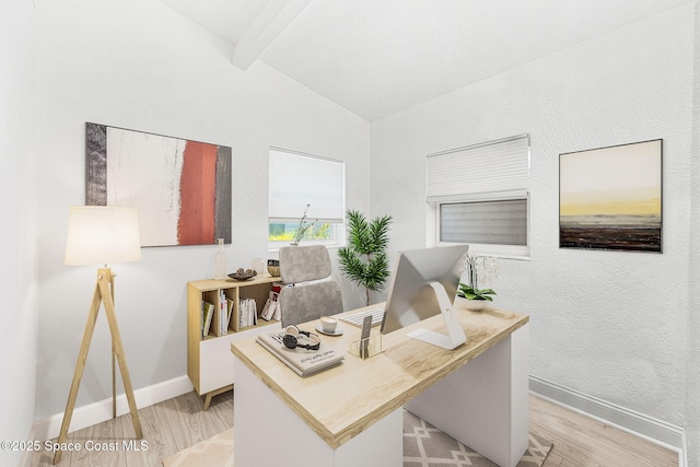 996 S Wickham Rd, West Melbourne, FL 32904 - home office featuring light wood-type flooring and baseboards