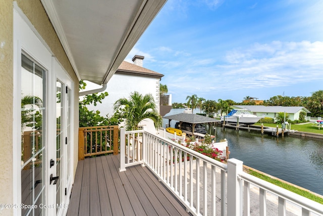 520 Bahama Dr, Indian Harbour Beach, FL 32937 - wooden deck featuring a water view