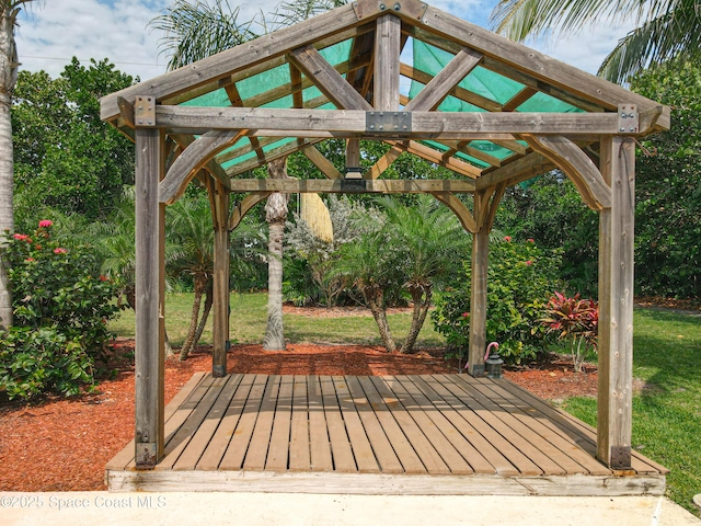201 Woody Cir, Melbourne Beach, FL 32951 - deck featuring a gazebo