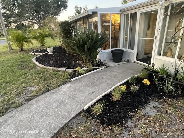 610 Buttonwood Dr, Merritt Island, FL 32953 - view of yard featuring a sunroom