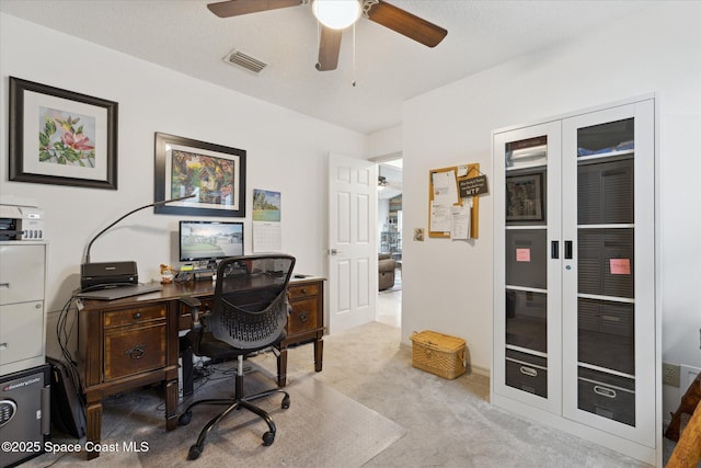 4625 Curtis Blvd, Cocoa, FL 32927 - carpeted office featuring a ceiling fan