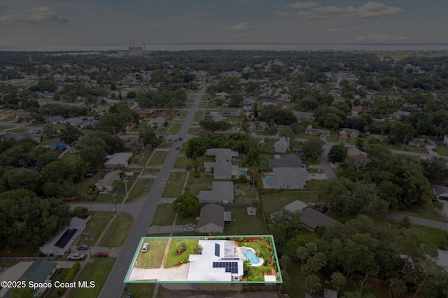 4625 Curtis Blvd, Cocoa, FL 32927 - aerial overview of property's location with property boundaries highlighted and a pool area