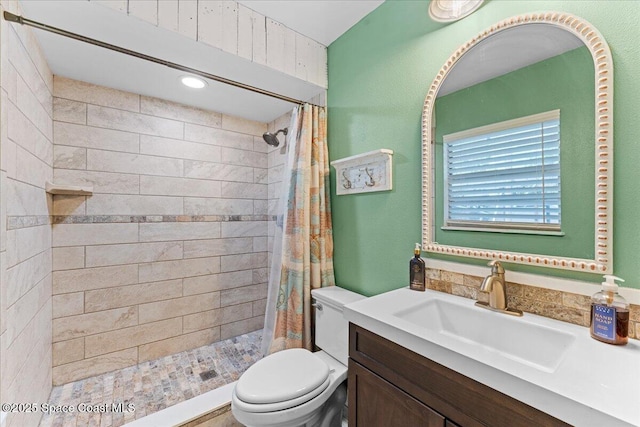 2350 Fallon Blvd NE, Palm Bay, FL 32907 - bathroom with toilet, a tile shower, and vanity