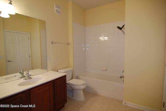 3868 Lexmark Ln Unit 205, Rockledge, FL 32955 - full bath with toilet, tile patterned flooring, vanity, and shower / bath combination