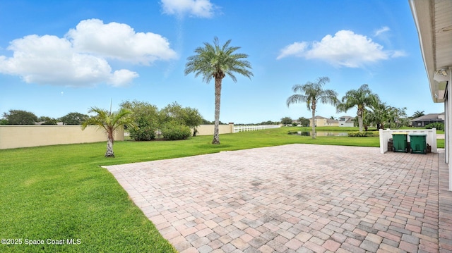 5852 Goleta Cir, Melbourne, FL 32940 - view of patio / terrace with a water view