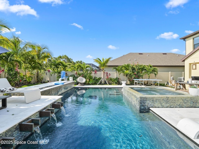 4647 Broomsedge Cir, West Melbourne, FL 32904 - view of swimming pool with a pool with connected hot tub