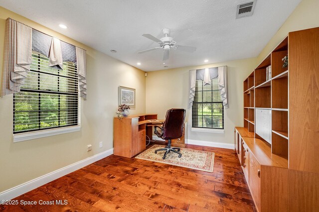 2280 Grove St, Titusville, FL 32796 - office featuring healthy amount of natural light, wood finished floors, baseboards, and recessed lighting