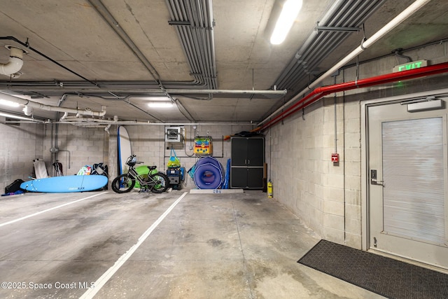 6015 Turtle Beach Ln Unit 204, Cocoa Beach, FL 32931 - parking garage with concrete block wall