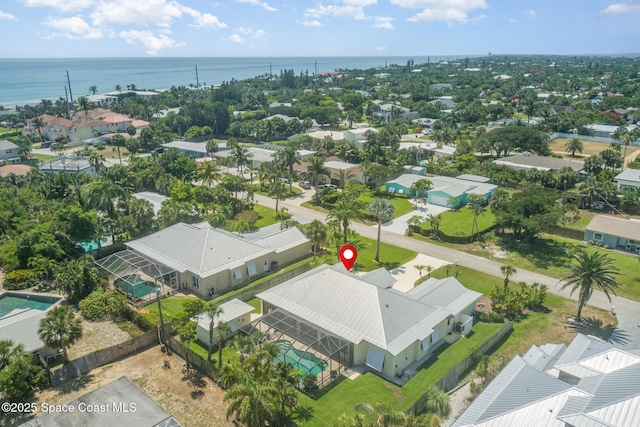 140 Miami Ave, Indialantic, FL 32903 - aerial perspective of suburban area with a nearby body of water
