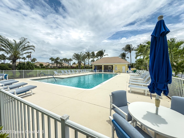 274 Clyde St, Melbourne Beach, FL 32951 - community pool featuring a patio area