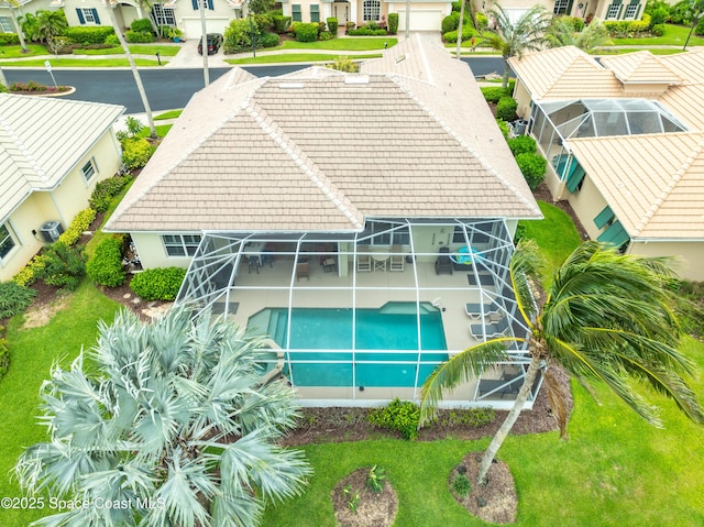 274 Clyde St, Melbourne Beach, FL 32951 - aerial perspective of suburban area with a pool