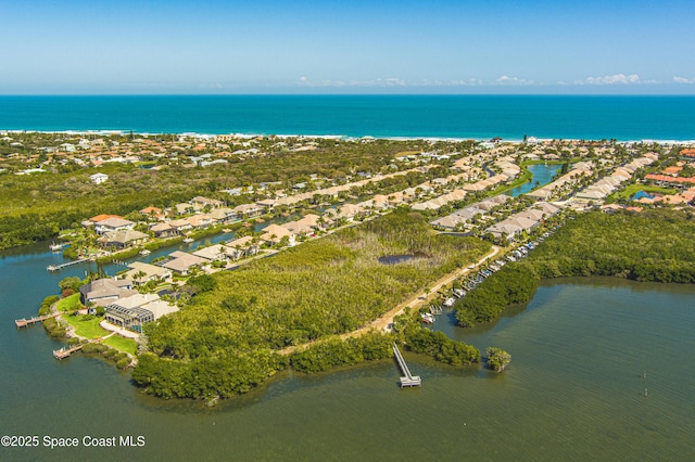 274 Clyde St, Melbourne Beach, FL 32951 - aerial view of property and surrounding area featuring a nearby body of water and nearby suburban area