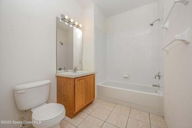 401 Trotter Ln Unit 103, Melbourne, FL 32940 - full bath featuring toilet, tile patterned flooring, vanity, and bathing tub / shower combination