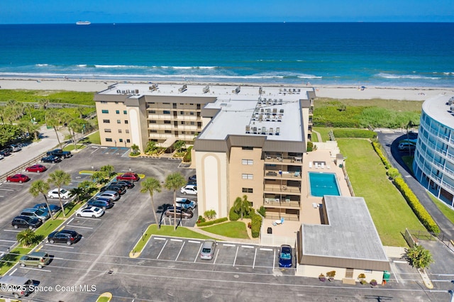 4100 Ocean Beach Blvd Unit 412, Cocoa Beach, FL 32931 - bird's eye view of waterfront with a beach and apartment complex / building