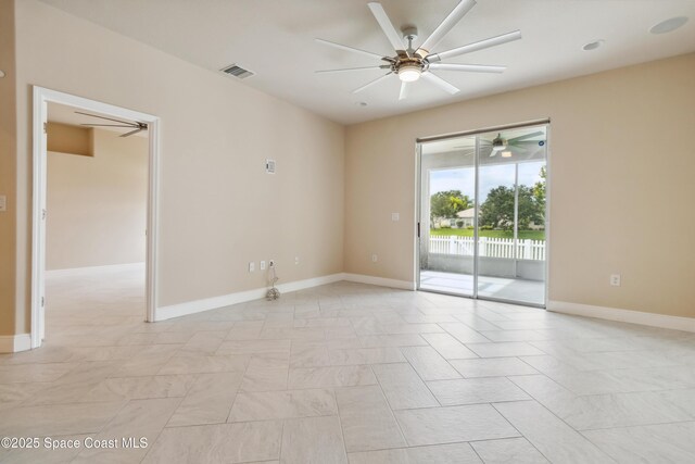 2262 Lune Ct, West Melbourne, FL 32904 - empty room featuring a ceiling fan and baseboards