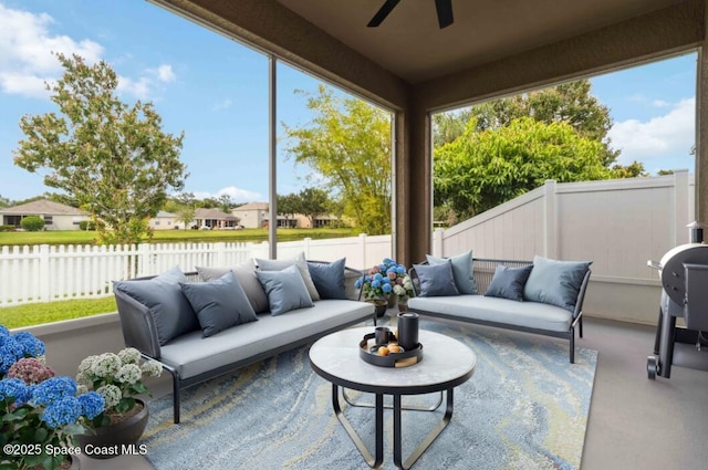 2262 Lune Ct, West Melbourne, FL 32904 - sunroom / solarium featuring a water view