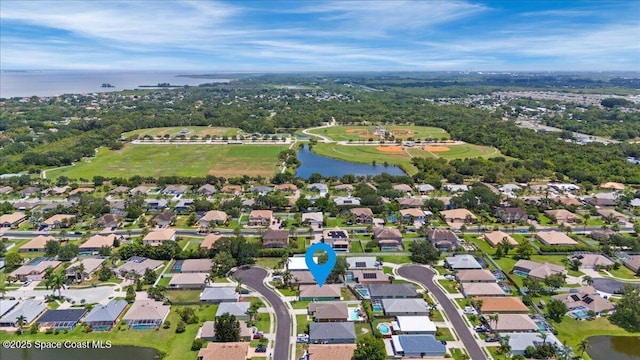 3817 Sunbeam Ct, Merritt Island, FL 32953 - aerial view of property and surrounding area featuring a nearby body of water and nearby suburban area