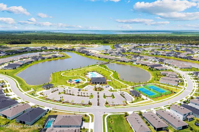 2376 Kamin Dr, Melbourne, FL 32940 - aerial view of residential area with a nearby body of water