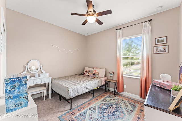 1641 Earlham Ave NW, Palm Bay, FL 32907 - bedroom with baseboards and a ceiling fan