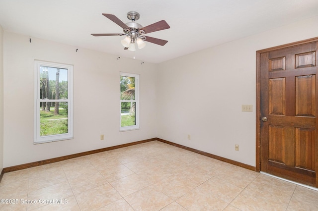 4121 Mustang Rd, Melbourne, FL 32934 - unfurnished room featuring ceiling fan and baseboards