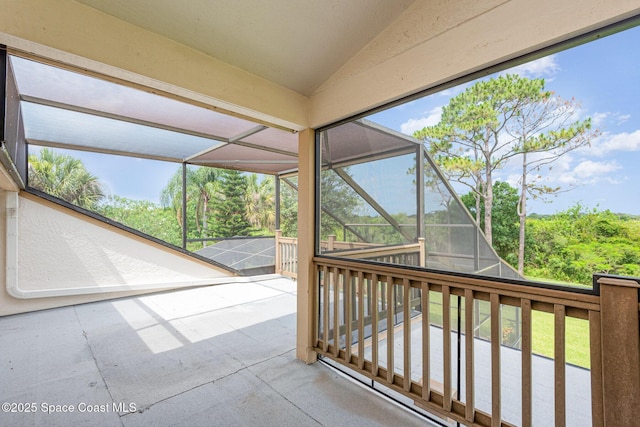 3750 Shady Run Rd, Melbourne, FL 32934 - unfurnished sunroom with vaulted ceiling