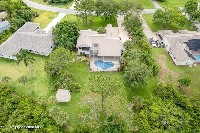 3750 Shady Run Rd, Melbourne, FL 32934 - aerial view of a pool