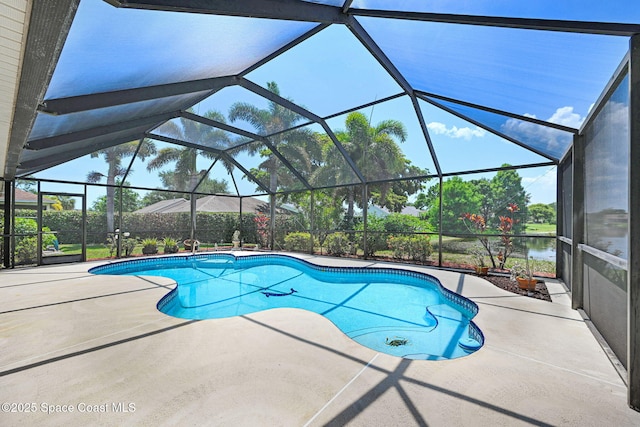 1068 Egret Lake Way, Melbourne, FL 32940 - outdoor pool with a patio and a water view