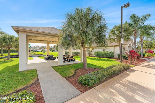 1223 Brumpton Pl, Rockledge, FL 32955 - view of community featuring a gazebo and a yard