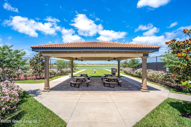 2810 Amethyst Way, Melbourne, FL 32940 - view of patio / terrace with ceiling fan