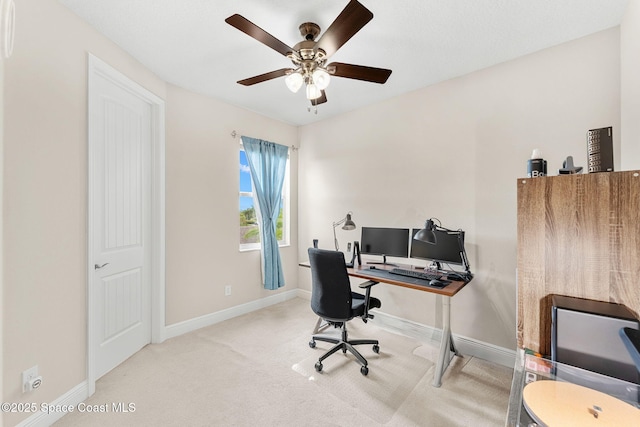 2810 Amethyst Way, Melbourne, FL 32940 - carpeted office space featuring ceiling fan and baseboards