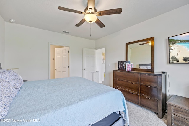 637 Old Country Rd SE, Palm Bay, FL 32909 - bedroom featuring light carpet and ceiling fan