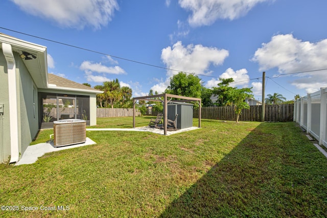 469 Aviation Ave NE, Palm Bay, FL 32907 - view of yard with a sunroom and central AC